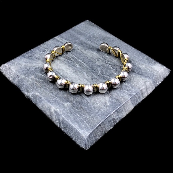 Silpada Sterling Silver and Brass Wire Cuff Bracelet - Picture 3 of 17